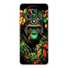 Чохол з Мавпами OPPO Reno12 F - (AlphaPrint) (Мавпа в квітах)