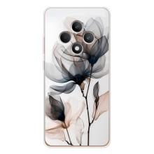 Чехол с цветочным принтом на Рено 12 Ф (Цветы на белом)