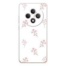 Чехол с цветочным принтом на Рено 12 Ф (Розовые цветы)