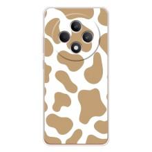Чехол с принтом коровы на Рено 12 Ф (Бежевый принт)