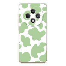 Чехол с принтом коровы на Рено 12 Ф (Зеленый принт)