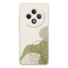 Силиконовый чехол с принтом в цветах на OPPO Reno12 F – Монстера зелёная