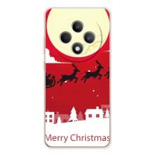 Різдвяні Чохли для OPPO Reno12 F (VPrint) (Санта з оленями)
