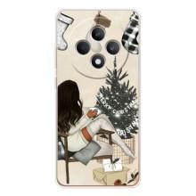 Рождественские, Праздничные Чехлы для Рено 12 Ф (Девушка с елкой)