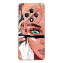 Силіконовый Чохол на OPPO Reno12 F з картинкой Модных девушек (Дівчина та вії)