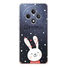 Зимние Чехлы для Рено 12 Ф - прозрачный фон (Рождественский заяц)