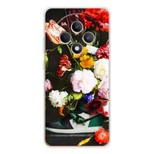 Бренднові Чохли для OPPO Reno12 FS - (PREMIUMPrint) (Nike цветы)