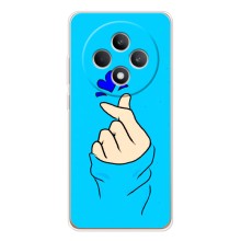Чохол (Знак сердечка) для OPPO Reno12 FS (Сердечко на синоьому)