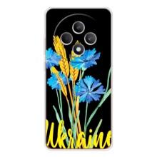 Чехол на OPPO Reno12 FS Украинский дизайн (Ukraine в цветочках)
