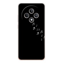 Чохол з картинками на чорному фоні для OPPO Reno12 FS (Ноти)