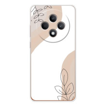 Силконовий чохол з принтом в квітах на OPPO Reno12 FS – Нюдовий дизайн
