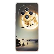 Новорічні, Святкові Чохли для OPPO Reno12 FS - 2024 год (Санта на місяці)