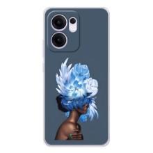 Чехлы (ART) Цветы на OPPO Reno13 F (VPrint) (Квіти на голові)