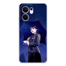 Чохол з картинкою Венсдей на OPPO Reno13 F – Венсдей з парасолькою