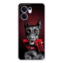 Чохол ДОБЕРМАН  для OPPO Reno13 F (Доберман злий)