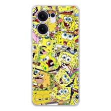 Чехол Губка Боб для Рено 13 Ф (Эмоции Спанч Боба)