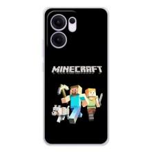 Чохол Майнкрафт на OPPO Reno13 F (AlphaPrint) Minecraft (герої Minecraft)