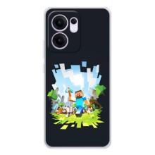 Чохол Майнкрафт на OPPO Reno13 F (AlphaPrint) Minecraft (персонажі Minecraft)