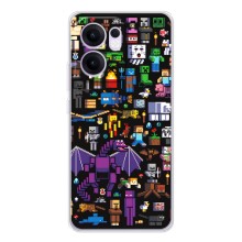 Чохол майнкрафт для OPPO Reno13 F – Усі персонажі