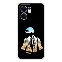 Силиконовый чехол с картинкой "Герой Pubg" на OPPO Reno13 F (Пубг мен)