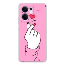 Чохол з принтом для OPPO Reno13 F (AlphaPrint - Знак сердечка)