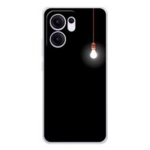 Чехол с картинками на черном фоне для OPPO Reno13 F – Лампочка
