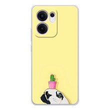 Бампер для OPPO Reno13 F з картинкою "Песики" (Кактус на голові)