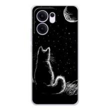 Чехол с принтом для OPPO Reno13 F (AlphaPrint) Модные коты