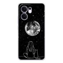 Чехол с рисунком кот на OPPO Reno13 F