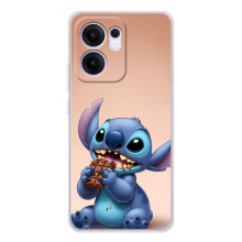 Чехол с рисунком Стич для OPPO Reno13 F – Стич с шоколадом