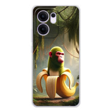 Чехол банты для OPPO Reno13 F – Шимпанзини бананини