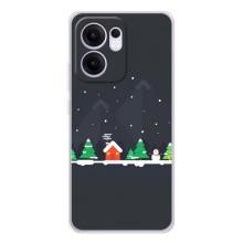 Силиконовый бампер на рождество для OPPO Reno13 F (Город зимний)