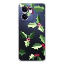 Зимні Чохли для Рено 13 Ф - прозорий фон (Різдвяний фон)