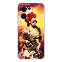ЗСУ Чохли (TPU) для OPPO Reno13 F – Жінка солдат