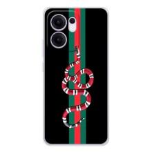 Чехлы Бренд GUCCI для OPPO Reno13 FS 5G – Змей Гуччи