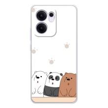 Чехлы с изображением разных животных для OPPO Reno13 FS 5G (Удивленные медвеженки)