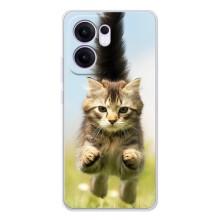 Чехлы с Котиками для OPPO Reno13 FS 5G (VPrint) (Прыжок кота)