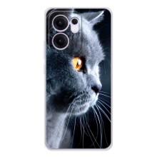 Чехлы с Котиками для OPPO Reno13 FS 5G (VPrint) (Серый Кот)