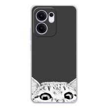 Чехол на Рено 13 ФС 5G с Котами (VPrint) – Выглядывает кот