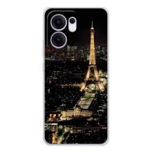 Чехол Эйфелева Башня для OPPO Reno13 FS 5G - (AlphaPrint) (Ночной Париж)