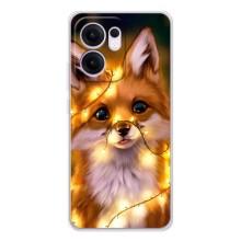 Чохол з Лисичкою для OPPO Reno13 FS 5G – Новорічне лисеня