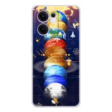 Чехол (ТПУ) с планетами на OPPO Reno13 FS 5G – Арт планети