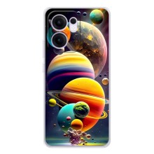 Чехол (ТПУ) с планетами на OPPO Reno13 FS 5G – Солнечна система