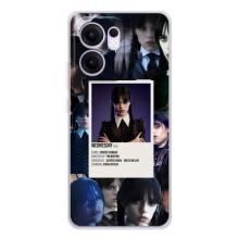 Чехлы Венсдей на OPPO Reno13 FS 5G Уэнсдей (AlphaPrint) (коллаж Уэнздей)