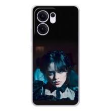 Чехлы Венсдей на OPPO Reno13 FS 5G Уэнсдей (AlphaPrint) (взгляд Уэнздей)