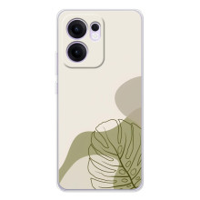 Силиконовый чехол с принтом в цветах на OPPO Reno13 FS 5G – Монстера зелёная