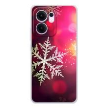 Новогодние Чехлы для Рено 13 ФС 5G (VPrint) – Снежинка