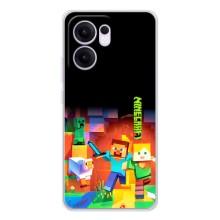 Чехлы для OPPO Reno13 FS 5G (Персонажи Майн Крафт) (Герой Майнкрафт)