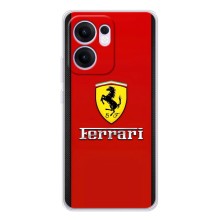 Силиконовый бампер с картинкой машины на OPPO Reno13 FS 5G – Ferrari Logo