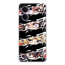 Силиконовые чехлы с глазами Anime для Рено 13 ФС 5Джи – Глаза на чорном